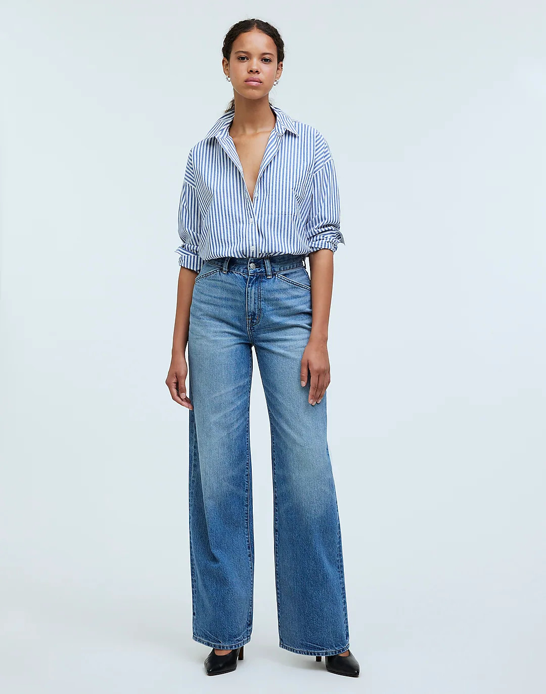 The Oversized Straight Hem Shirt in Signature Poplin | Madewell