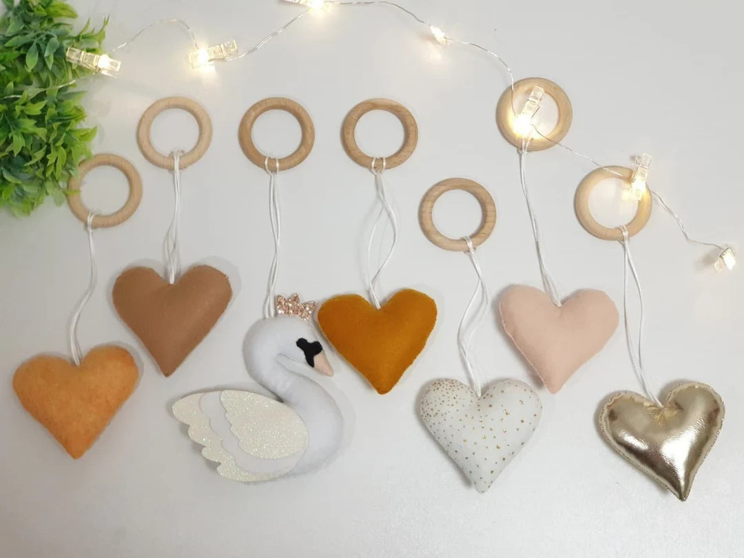 Baby Gym Toys Swan Hanging Toy Nursery Gym Toys Gender - Etsy | Etsy (US)