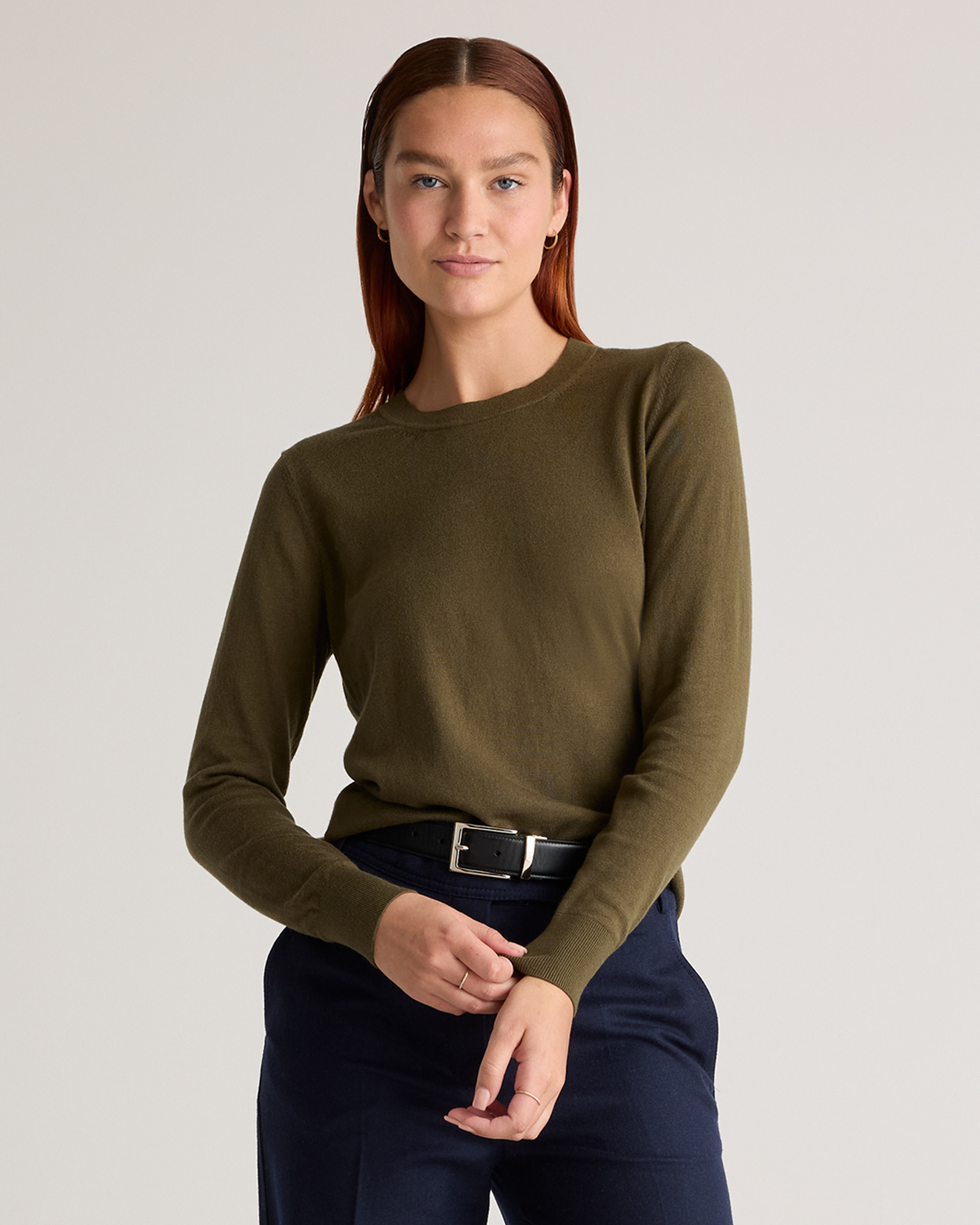 Lightweight Cotton Cashmere Crew Sweater | Quince
