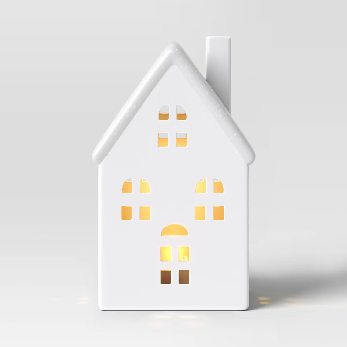 5" Battery Operated Lit Narrow Ceramic House with Windows Christmas Village Building - Wondershop... | Target