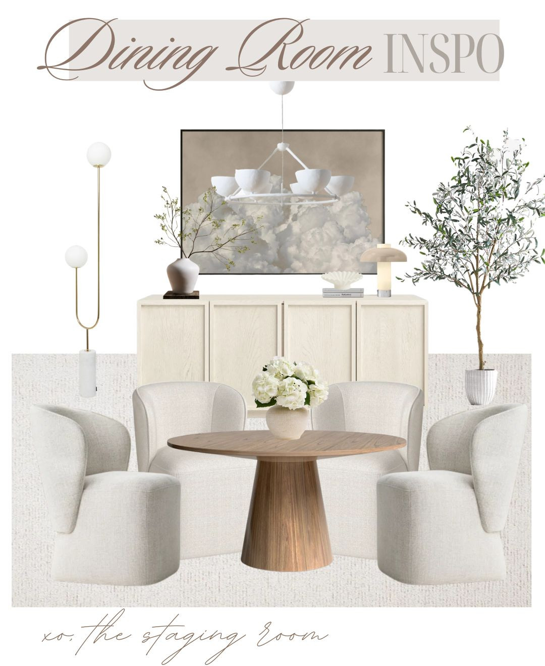 Elegant and timeless dining room



___

dining room, dining table, dining furniture, dining chairs, upholstered chairs, floor lamp, rug, storage cabinet, media storage, wall art, chandelier, faux tree, dining room ideas, dining room design, curated mood boards 

 