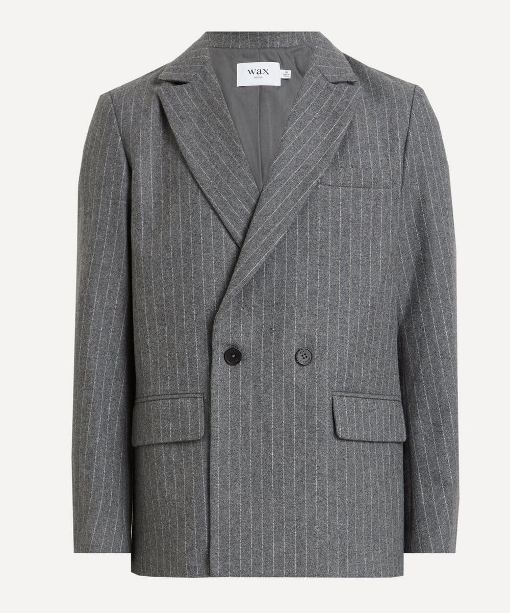 Mens Gekko Charcoal Grey Pinstripe Wool Blazer | Liberty London (US)