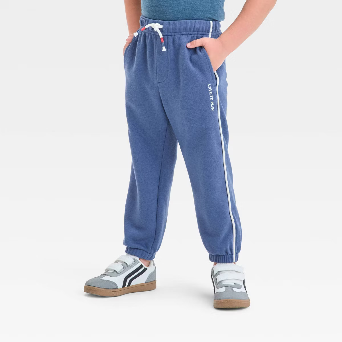 Toddler Boys' Love To Play Pull-On French Terry Jogger Pants - Cat & Jack™ Blue | Target