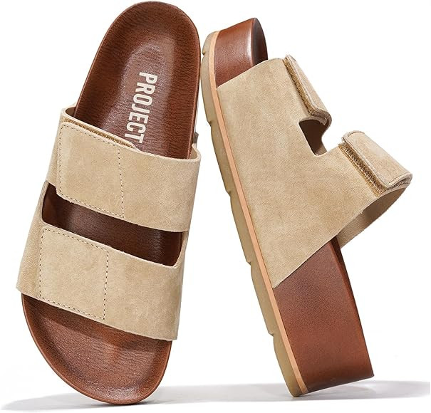 Project Cloud Genuine Leather Platform Sandals Women Footwear - Memory Foam Insole Comfortable Be... | Amazon (US)