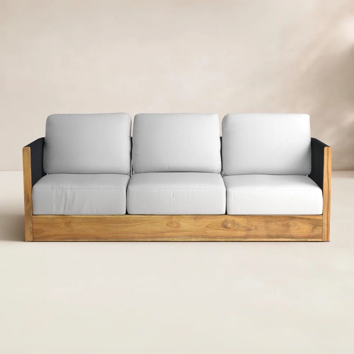 Outdoor Teak Patio Sofa with Sunbrella Cushions. Wayfair

#LTKHome #LTKSaleAlert