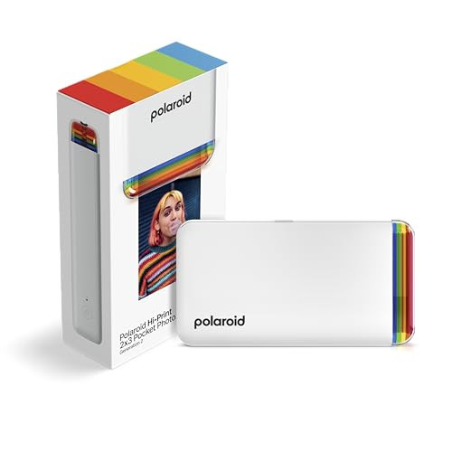Polaroid Hi-Print - 2nd Generation Bluetooth Connected 2x3 Pocket Photo Dye-Sub Printer - White Printer Only (9128) | Amazon (US)