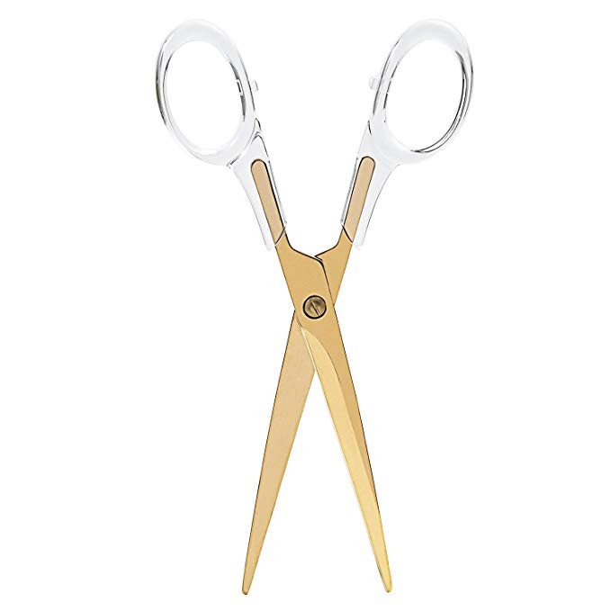 Yellow Gold Acrylic Scissors(7") by Draymond Story - Elegant Office Stationery Series - Mother Da... | Amazon (US)