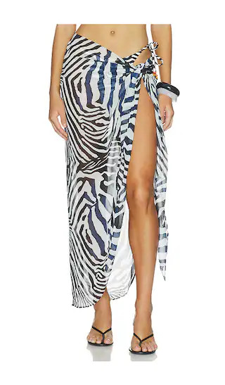 SEVEN WONDERS Xyla Front Tie Maxi Skirt in Multi. - size XS | Revolve Clothing (Global)