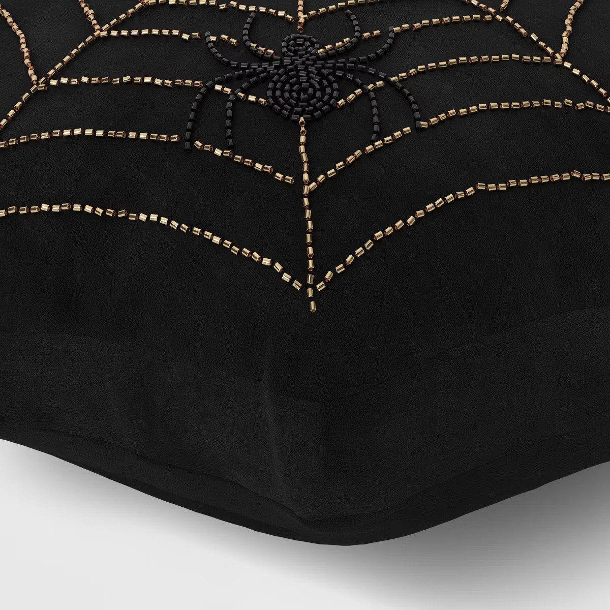 Shaped Beaded Web Pillow - Black/Gold - Threshold™ | Target