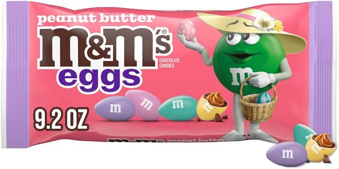 M&M'S Peanut Butter Eggs, Chocolate Easter Candy for Easter Basket Stuffers, Candy Dish, Desserts... | Amazon (US)