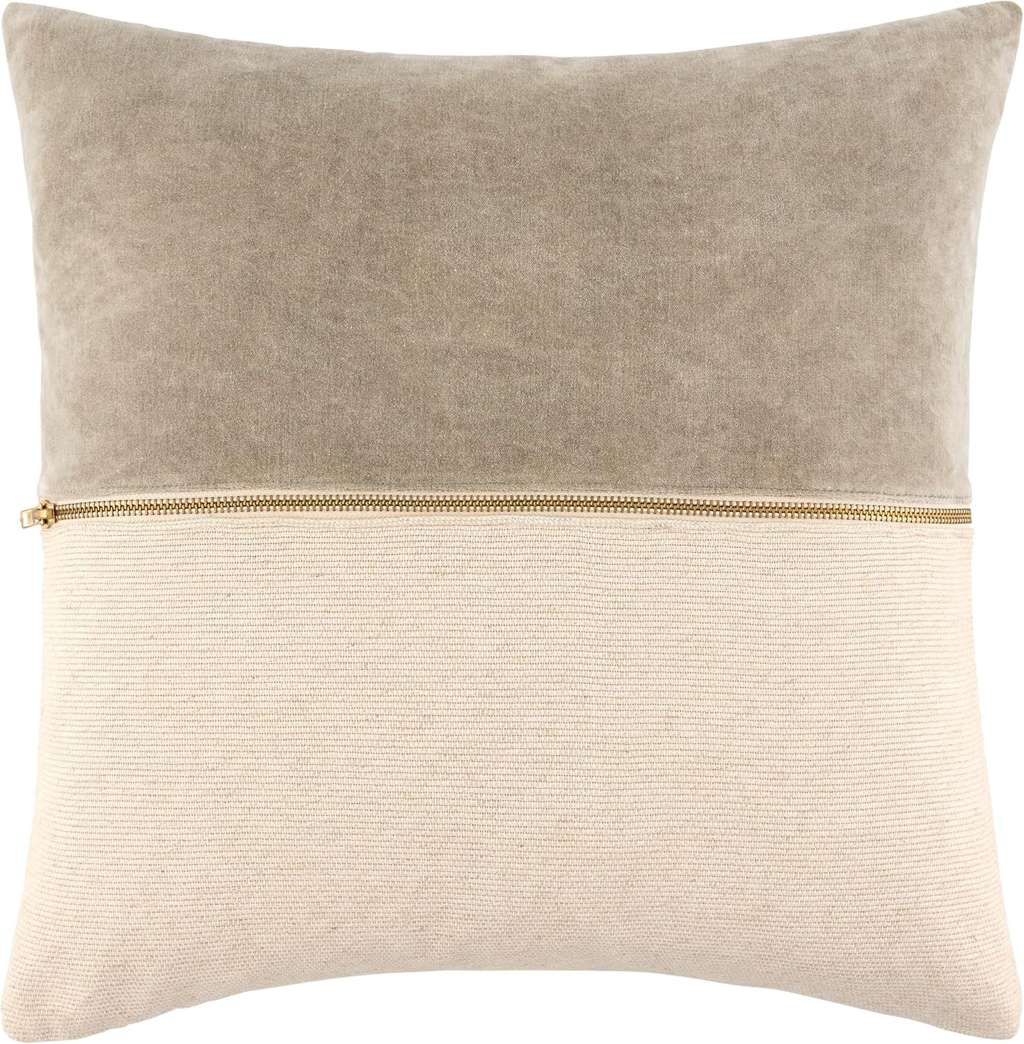 Livabliss x Galey Alix San Marco Modern Throw Pillow, 18" L x 18" W, Olive/Beige | Amazon (US)