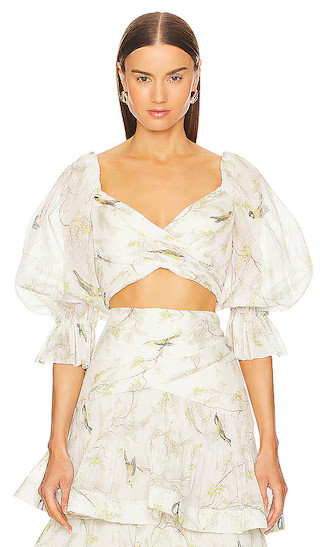 Pleated Bodice in Acacia Birds | Revolve Clothing (Global)