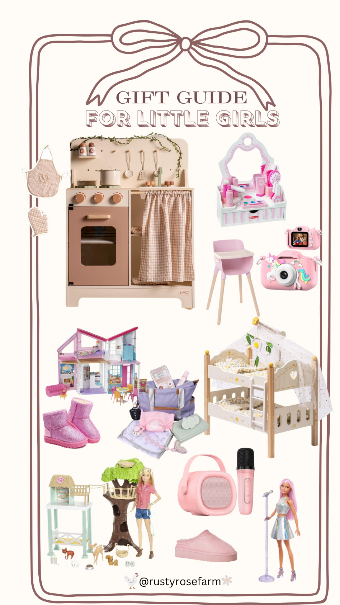 Gift guide for little girls 🎀 Barbie’s, play kitchen, digital camera for kids, babydoll accessories 

#LTKSeasonal #LTKGiftGuide #LTKHoliday