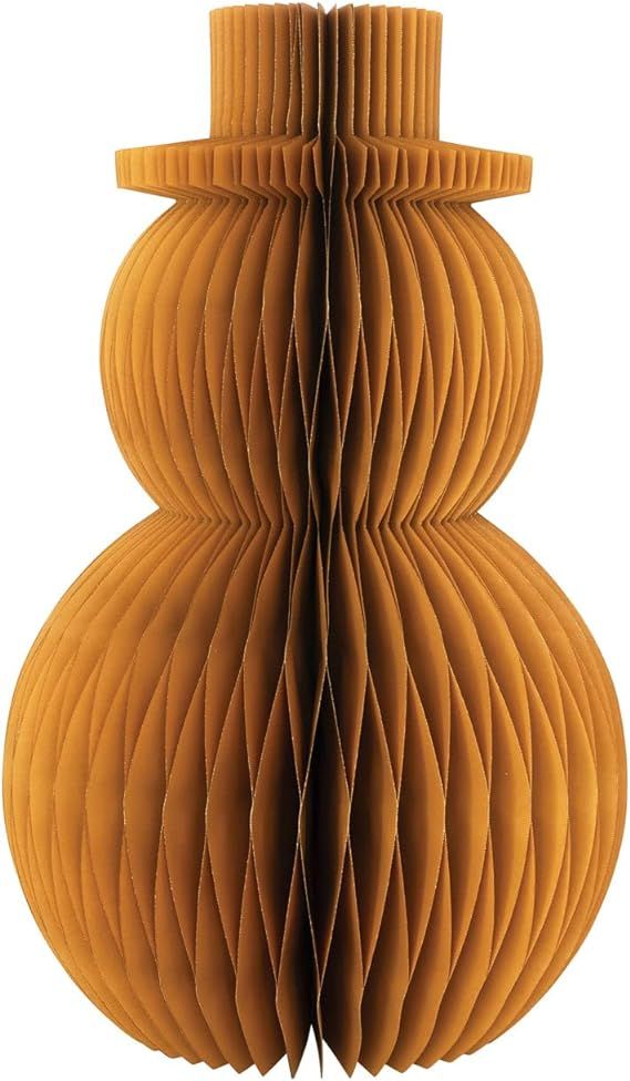 Creative Co-Op Paper Honeycomb Snowman, Mustard | Amazon (US)