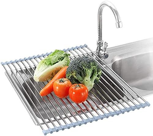 Seropy Roll Up Dish Drying Rack Over the Sink for Kitchen RV Sink 17.8x15.7 Inch Kitchen Drying R... | Amazon (US)