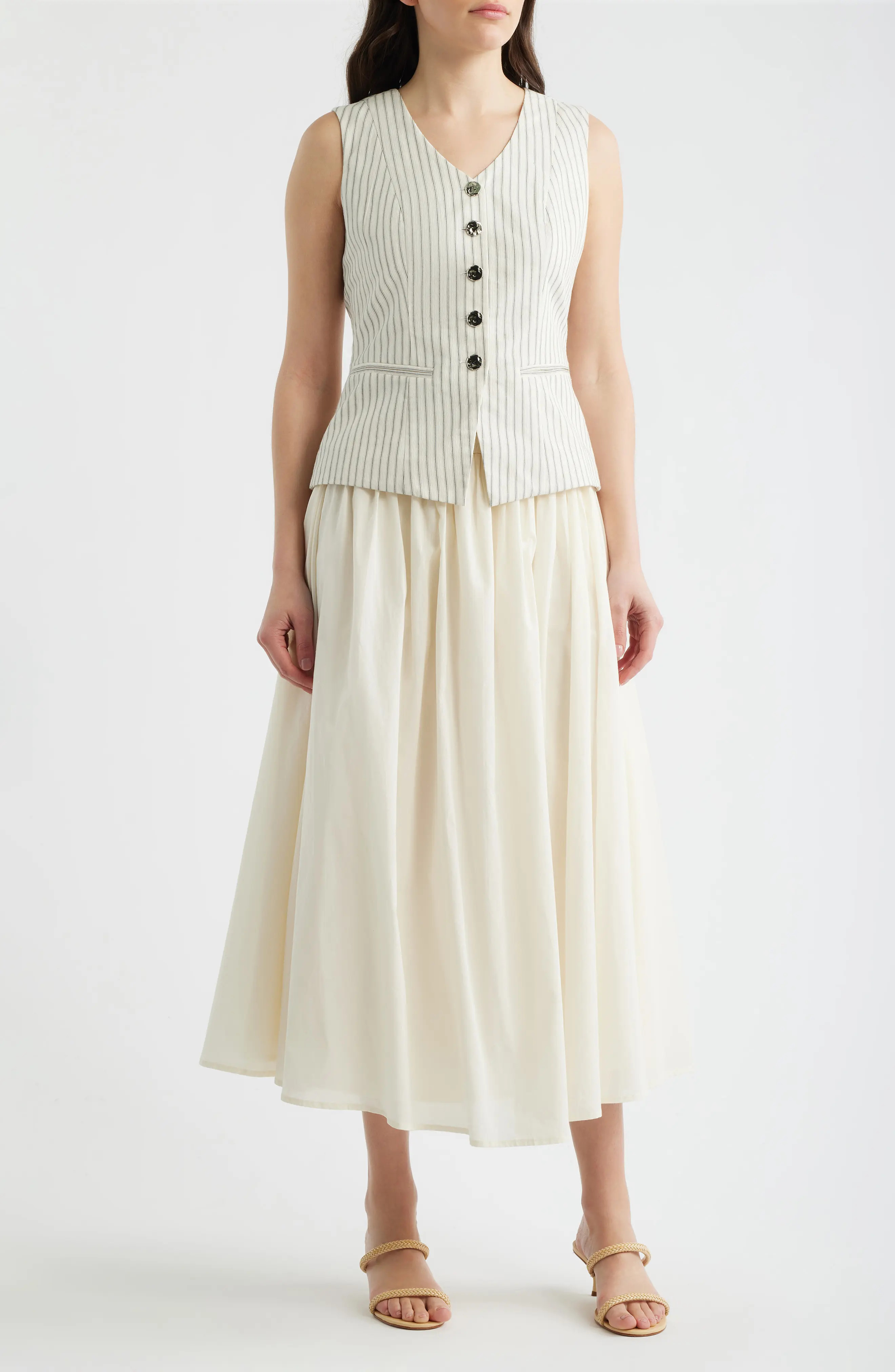 ZOE AND CLAIRE Stripe Vest Top Twofer Dress (Women) | Nordstrom | Nordstrom