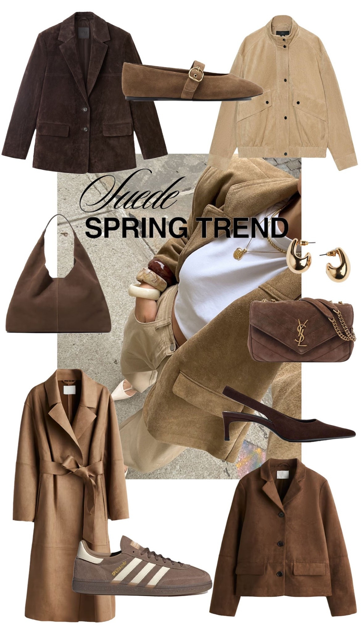 Spring trend: SUEDE 🤎

#springfashion #suede 
Suede blazer, trench coat, jacket, Mary Jane, kitten heels suede

#LTKshoes #LTKbag #LTKstyletip