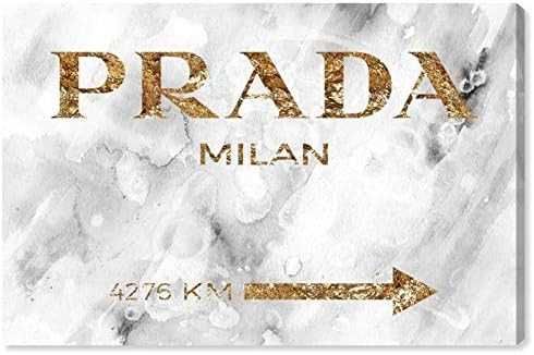 The Oliver Gal Artist Co. Milan Modern Premium Canvas Art Prints, 30" x 20", White and Gold | Amazon (US)