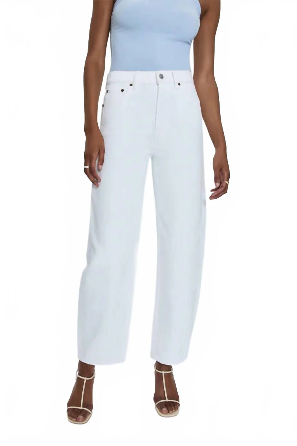 Wes Barrel Jeans In Vivid White | Shop Simon
