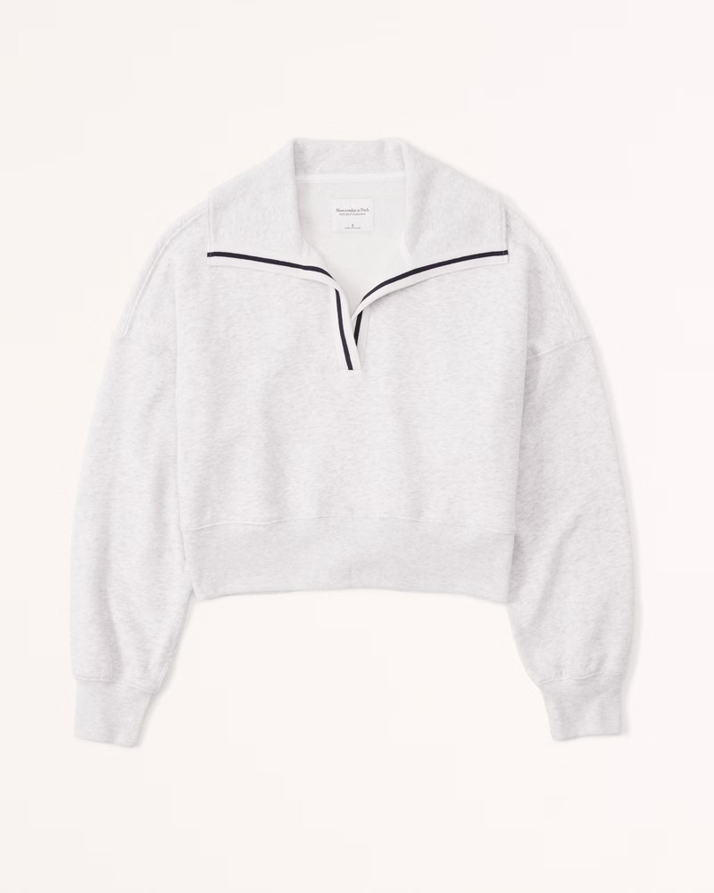 Drama Collar Mockneck Popover | Abercrombie & Fitch (US)