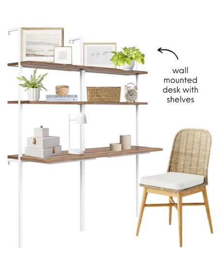 Found these awesome wall mounted desks! They come in two color options. White/light wood and black/dark wood. You can also add a full bookshelf in the same style next to them! I shared how I would style them with some great office shelf decor.

Office ideas, office designs, office design board, bookshelves, desks, desk ideas, shelf decor, office items, office decor, shelf styling, coastal home design, design boards, office chair

#LTKFind #LTKstyletip #LTKhome
