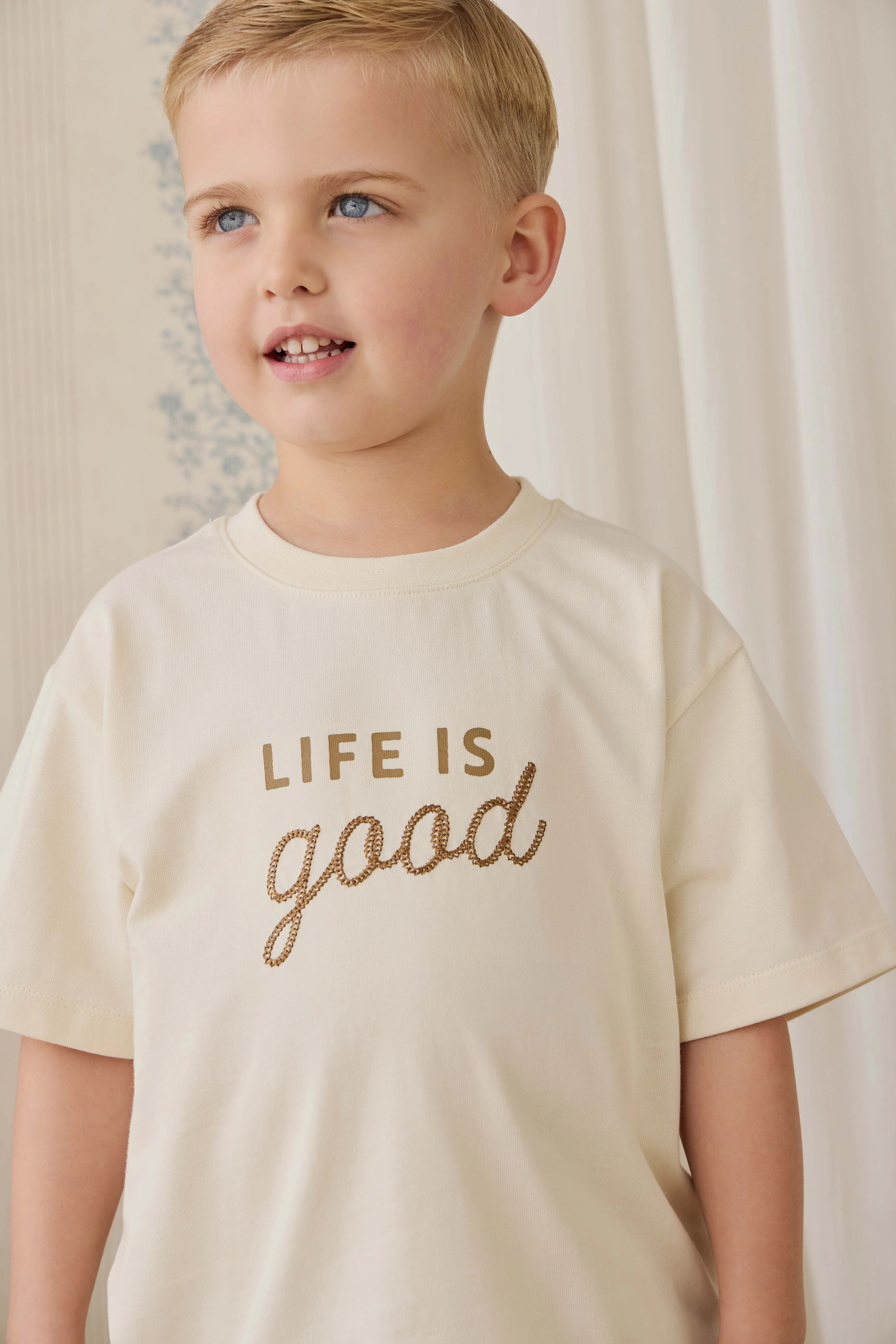 Organic Cotton Bjorn Tee - Cloud Life is Good | Jamie Kay