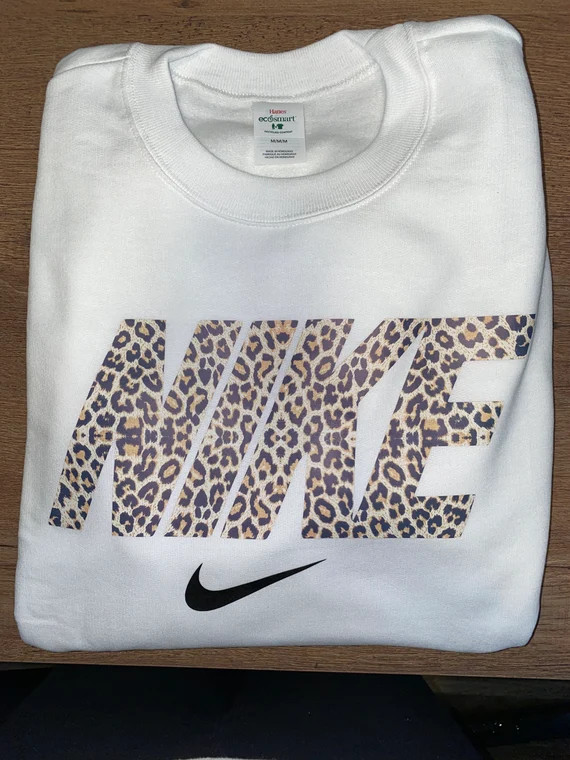 Leopard Nike Crewneck | Etsy | Etsy (US)