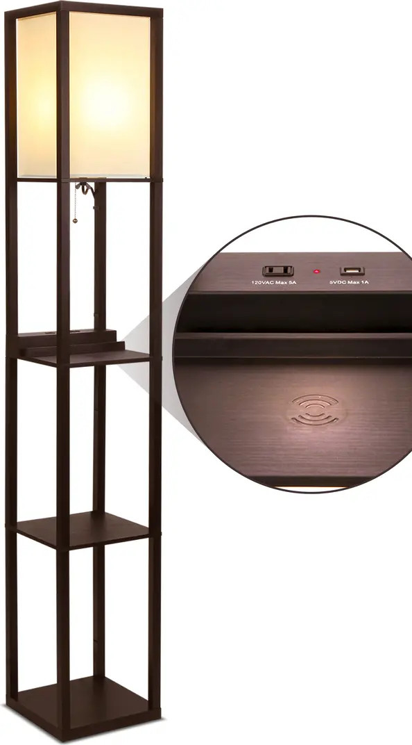 Maxwell LED Floor Lamp with Wireless Charger | Nordstrom