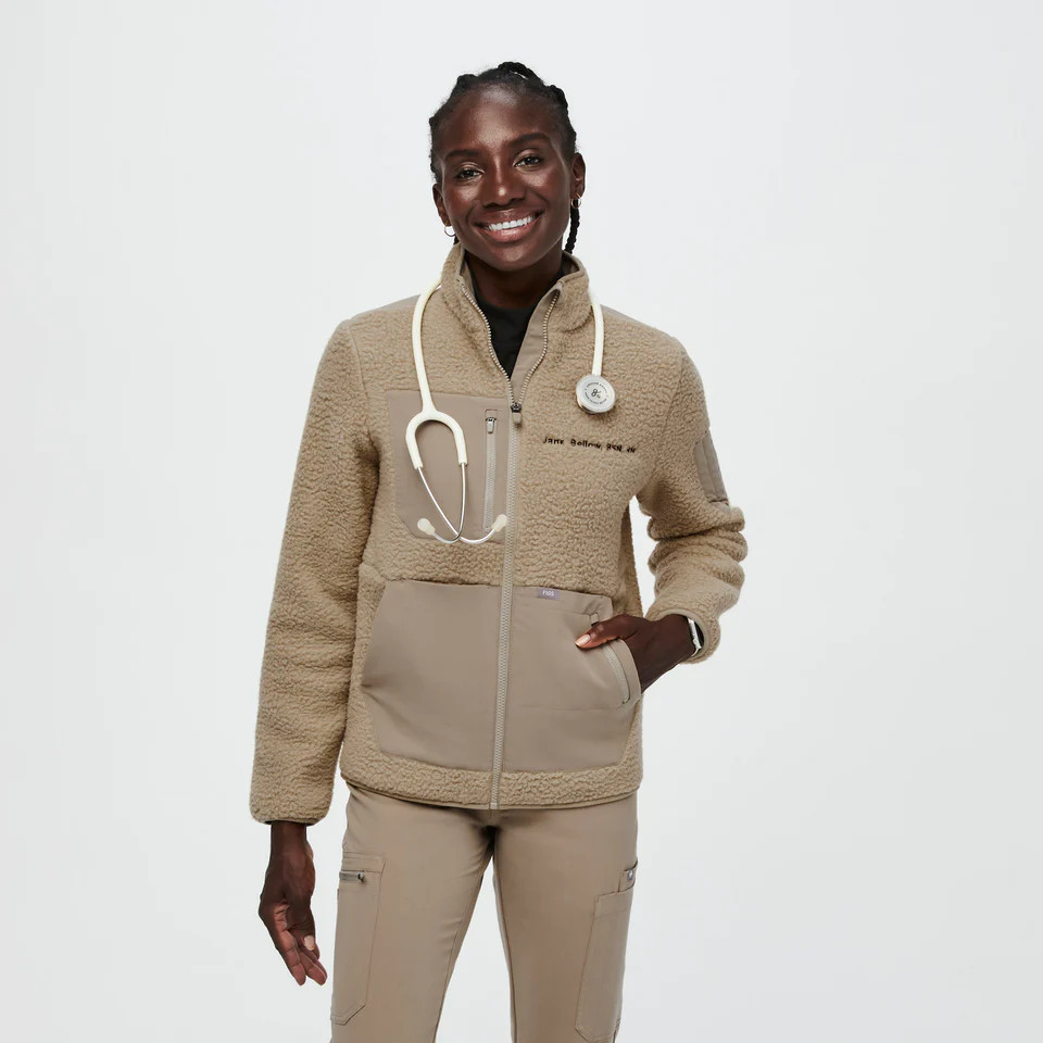 Women’s On-Shift™ Sherpa Jacket  - Latte · FIGS | FIGS