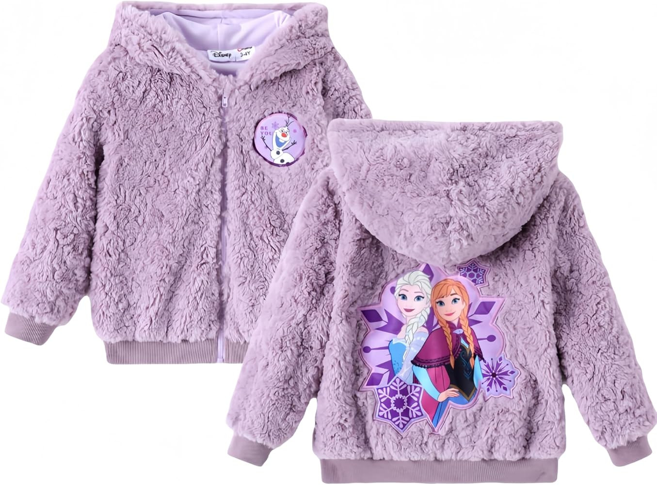 Disney Stitch Minnie Frozen Princess Girls/Boys Fleece Jacket Zipper Sherpa Fuzzy Hoodie Warm Win... | Amazon (US)