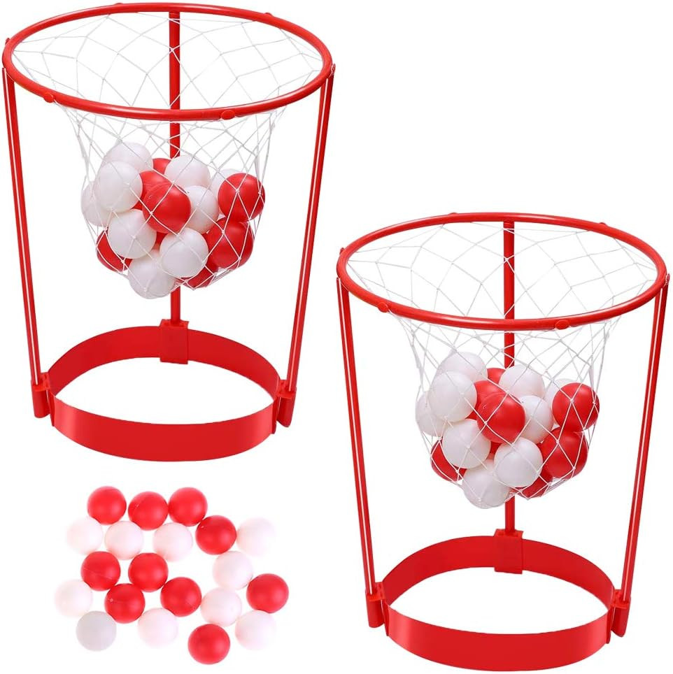 2 Pack Head Hoop Basketball Party Game for Kids and Adults, Adjustable Basket Net Headband with 2... | Amazon (US)