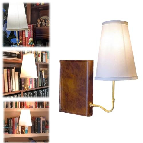 The Classic Literary Lamp, Bookshelf Lamp, Vintage Book Design Table Lamp, Classic Literature Lamp Lights, Antique Brass Finish, Vintage Book Design for Home Office, Library, and Study (1PCS) | Amazon (US)