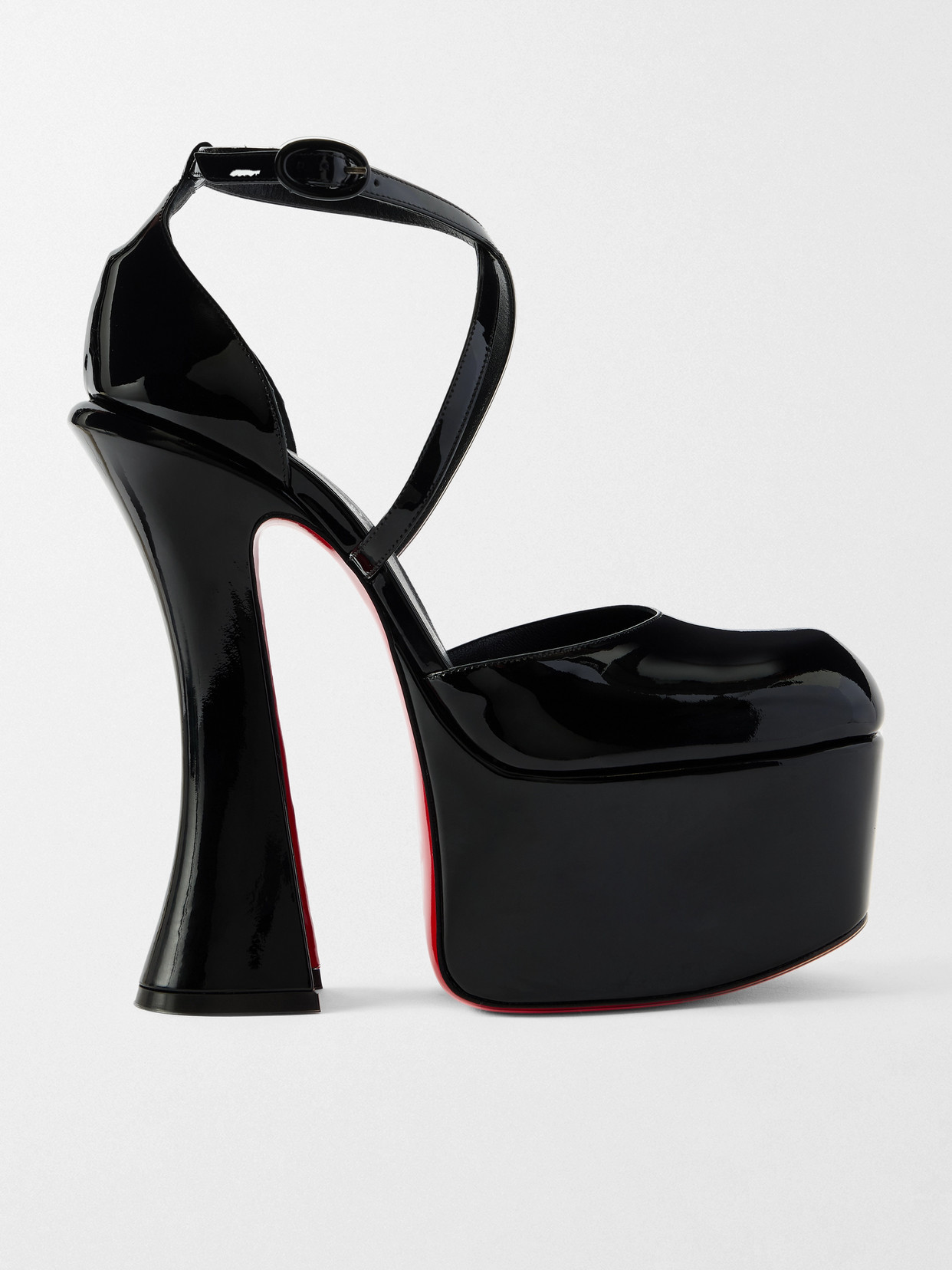 Christian Louboutin - Aquadorcet 160 Patent-leather Platform Pumps - Black | NET-A-PORTER (US)