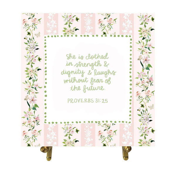 Proverbs 31:25 Watercolor Verse Card | Evelyn Henson