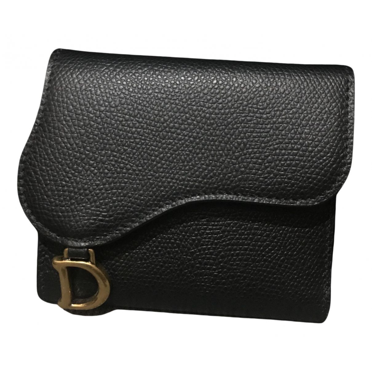 Dior Saddle Black Leather Wallets | Vestiaire Collective (Global)