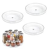 iDesign Linus Turntable, Kitchen Pantry or Countertop Organization, 9" Inch, Clear, 4 Count | Amazon (US)