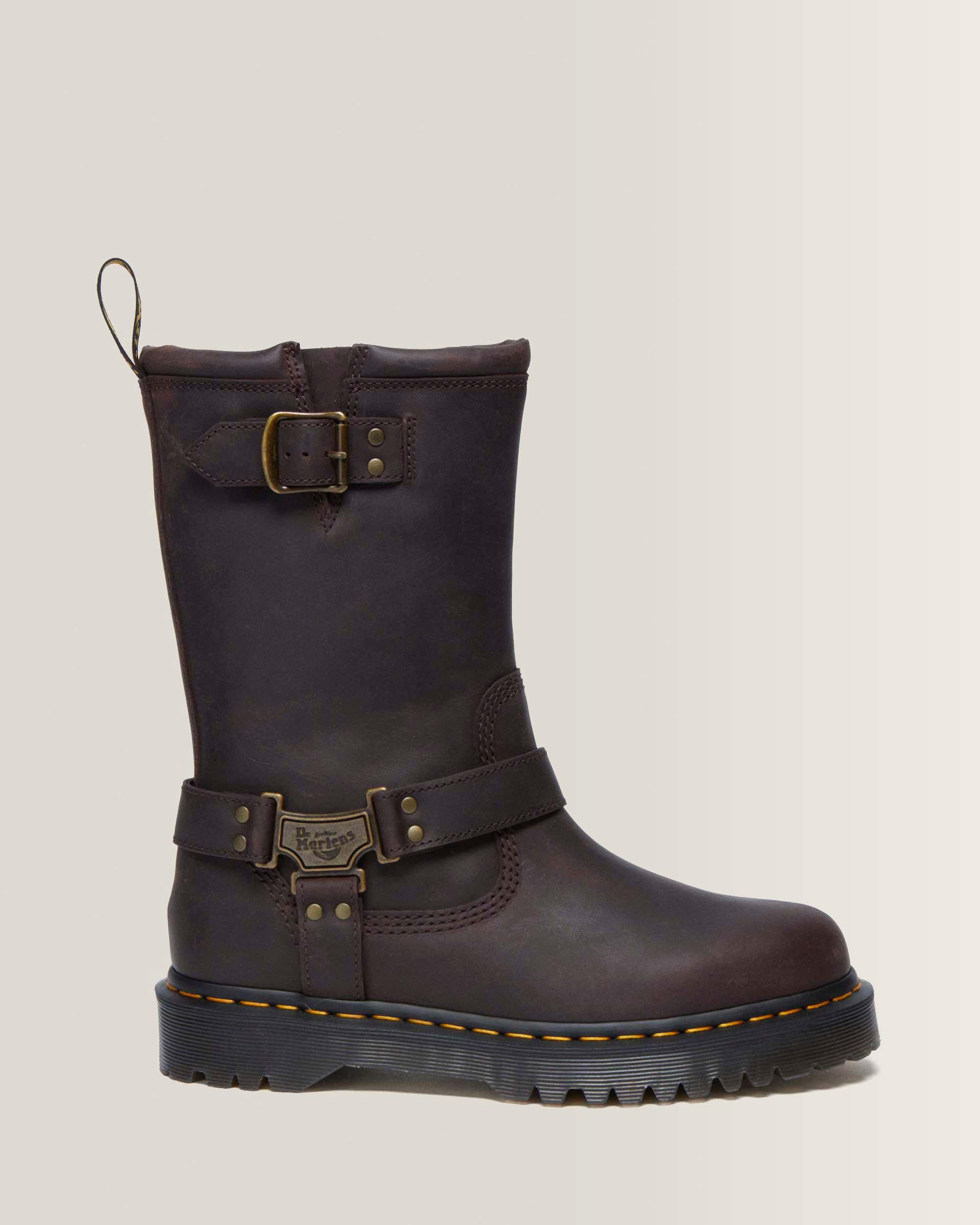 Anistone Hi Leather Biker Boots | Dr. Martens