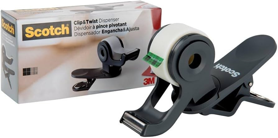 Scotch Brand Clip & Twist Tape Dispenser, Great for Gift Wrapping, Clips to Desks, Tables, Easy C... | Amazon (US)