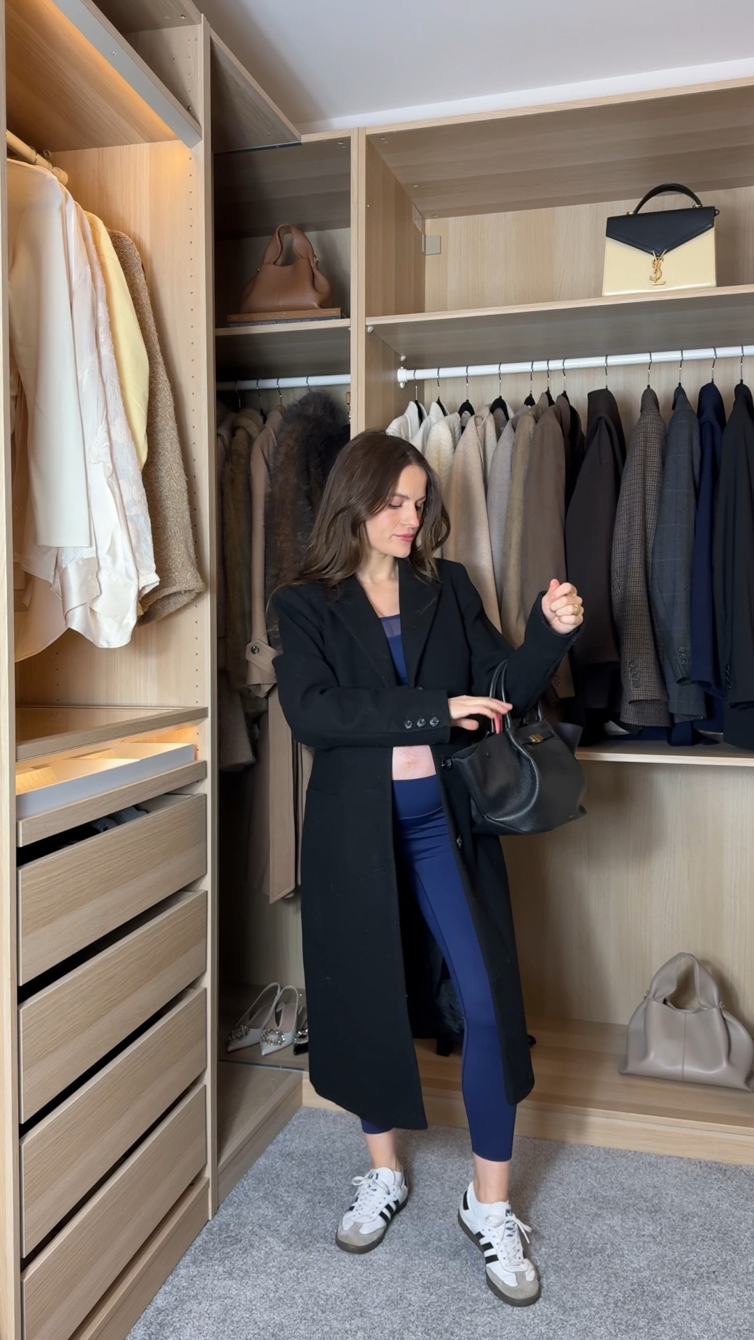 35 weeks pregnant and all I want is to feel comfortable and look chic.
This navy set is soft, stretchy, and supportive in all the right places — the kind of outfit that moves with the bump and still looks polished.
It’s what I reach for on busy days when I want to feel good in my body and actually enjoy getting dressed. Wearing a medium 💙

#LTKpetite #LTKmaternity #LTKfitness