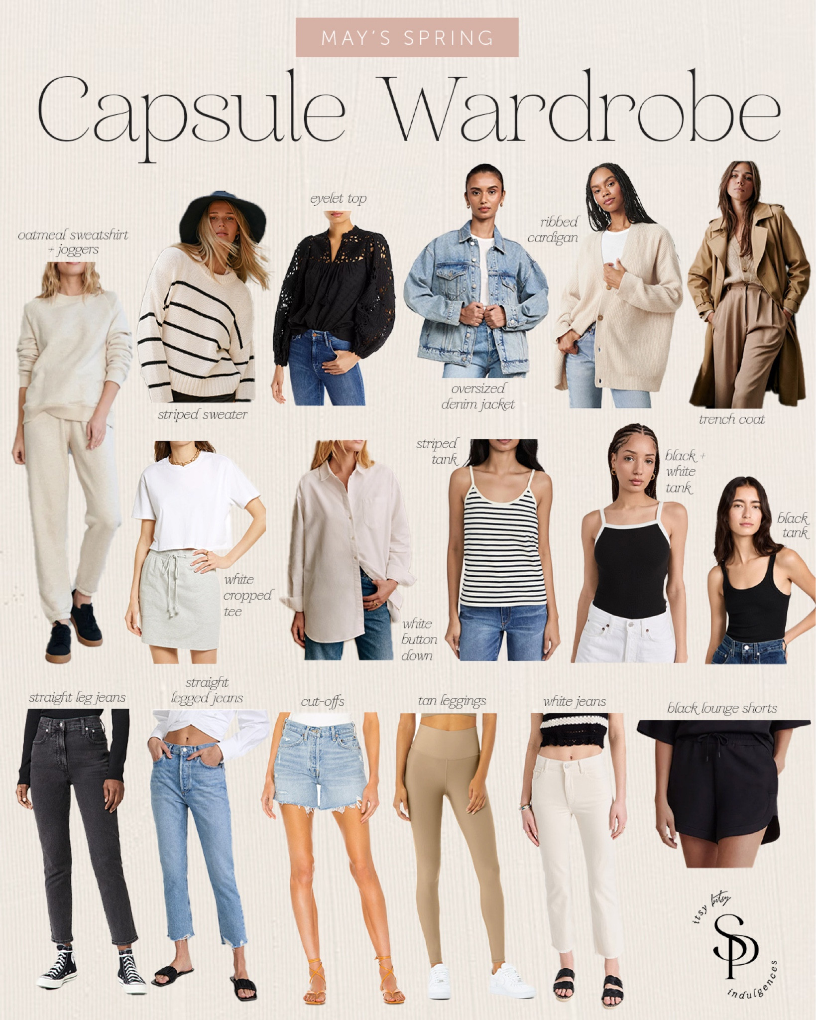 May’s capsule wardrobe 
30 outfits over on the blog (itsybitsyindulgences.com) 

#LTKstyletip