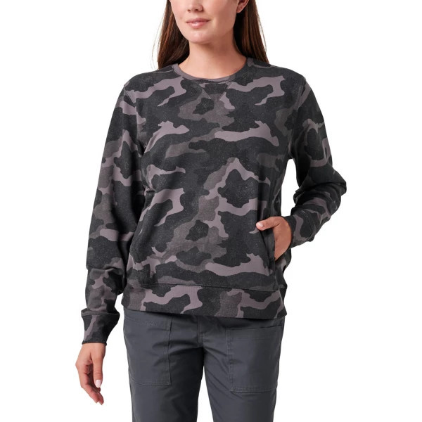 Women's Lucky Brand French Terry Work Crewneck Sweatshirt Medium Black | Scheels