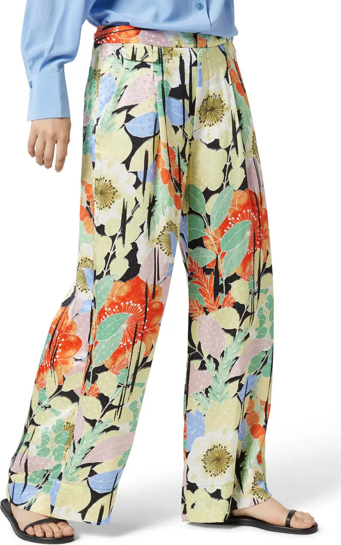 Lorin Floral Silk Pants | Nordstrom