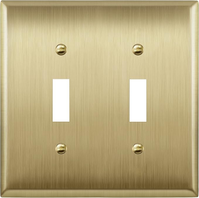 LIDER Toggle Light Switch Metal Wall Plate, Stainless Steel Switch Cover, Corrosion Resistant, Mi... | Amazon (US)