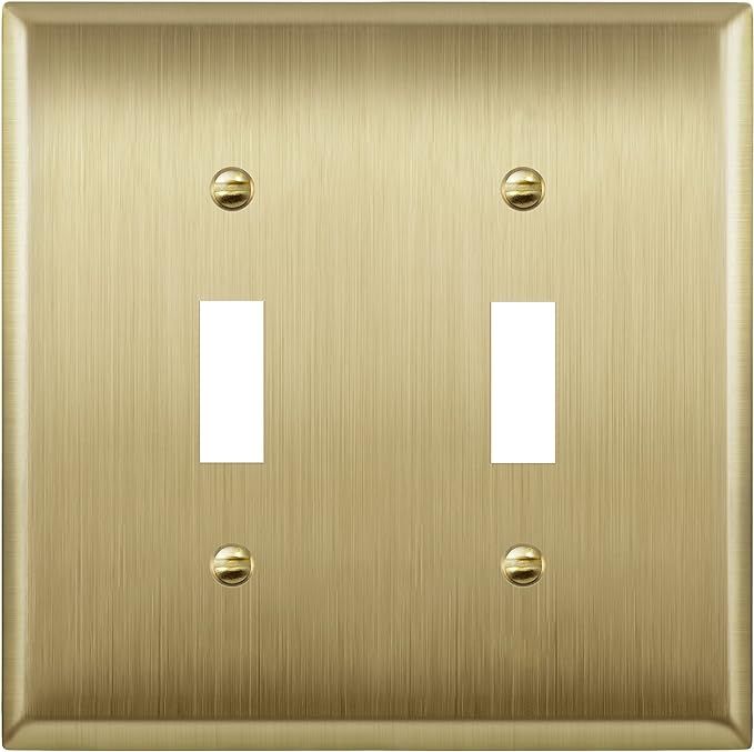 LIDER Toggle Light Switch Metal Wall Plate, Stainless Steel Switch Cover, Corrosion Resistant, Mi... | Amazon (US)