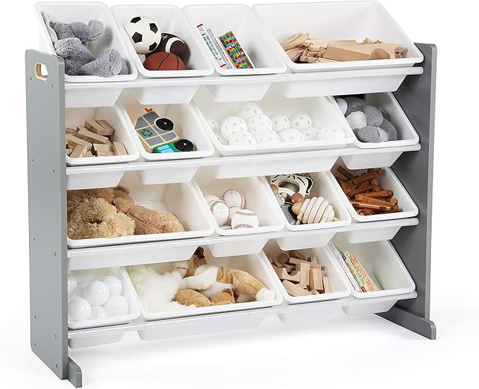 Humble Crew Supersized Wood Toy Storage Organizer, Extra Large, Grey/White | Amazon (US)