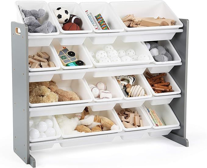 Humble Crew Supersized Wood Toy Storage Organizer, Extra Large, Grey/White | Amazon (US)