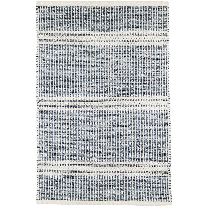 Malta Blue Handwoven Wool Rug | Annie Selke