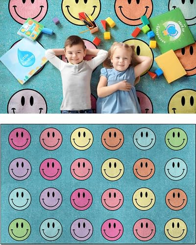 OLEEK Large Classroom Rug Elementary 8x13 - Washable Classroom Rugs for Kids Room - Classroom Car... | Amazon (US)