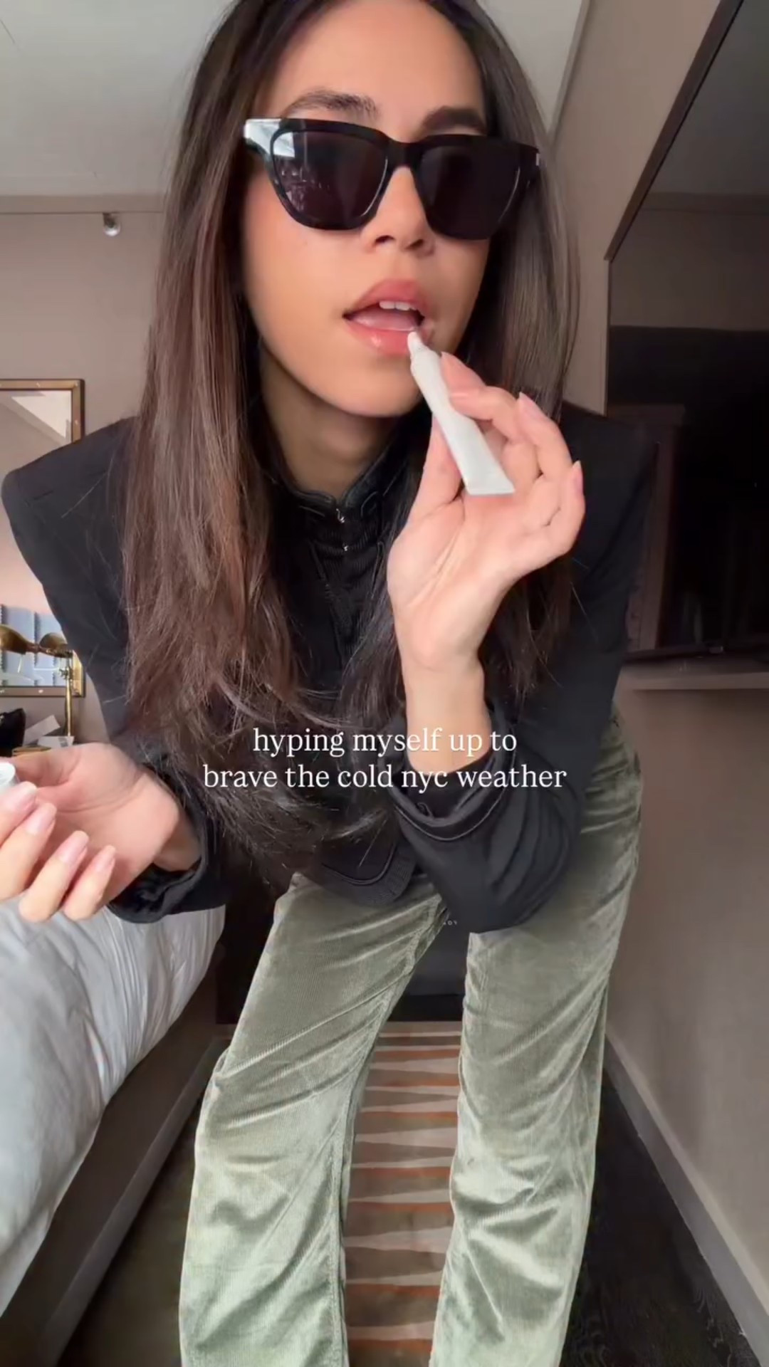 NYFW day 1! Off to fittings and then kicking off events tonight ❤️‍🔥

P.s. @uniqlousa heattech layers for the win

__
ootd, cold weather outfit, military jacket, outfit inspo