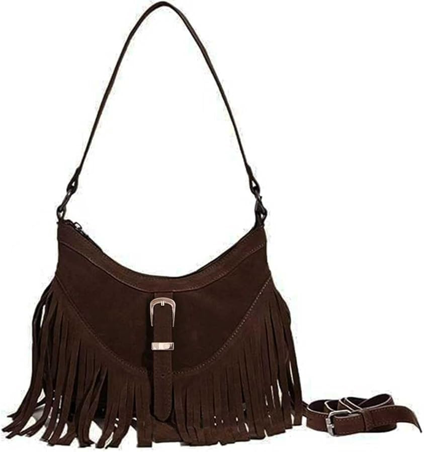 Amzufs Western Purses For Women,Small Fringe Crossbody Bag With Wrist Strap Mini Hipppie Shoulder... | Amazon (US)